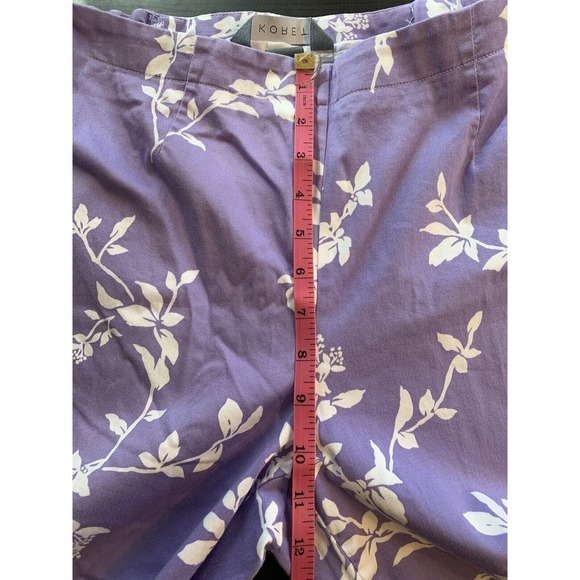 Koret Pants Women's 8 Stretch Zipper‎ Purple Floral Office Church 19" Inseam - Picture 11 of 14